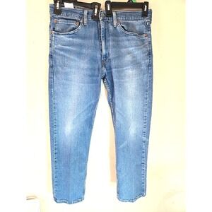Levis 505 Jeans Mens 36x30 Blue Regular Straight Light Stone Wash Stretch Pants